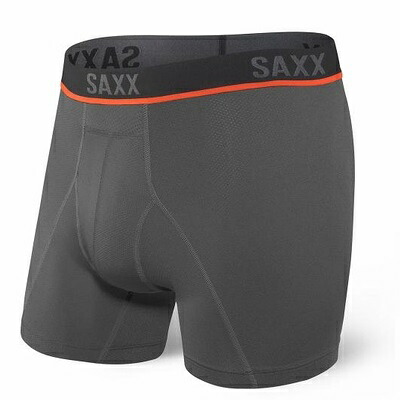 SAXX(サックス) KINETIC LIGHT-COMPRESSION MESH ボクサーブリーフ グレー S SXBB32 バイク アンダー・インナーウェア
