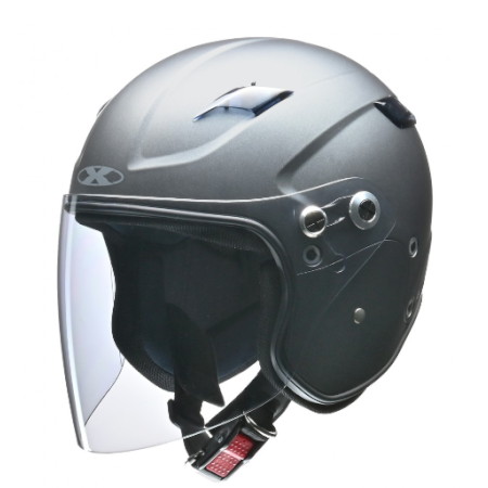 リード工業(LEAD) X-AIR RAZZO STRADA(ラッツォストラーダ) セミジェットヘルメット マットガンメタ フリー バイク