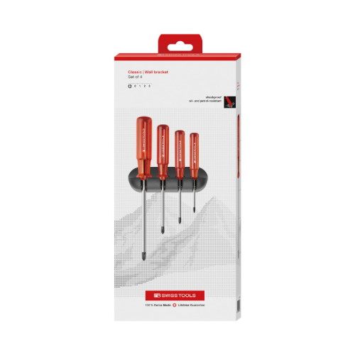 PB SWISS TOOLS プラスドライバーセットホルダー付 4本組(BOX) (4本 ) 242.CBB ハンドツール工具｜パーツダイレクト店