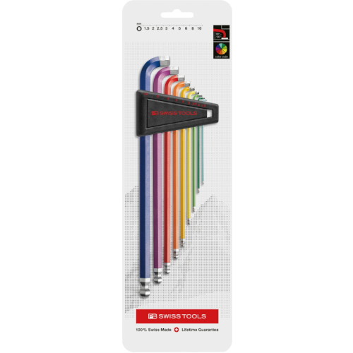 PB SWISS TOOLS(ピービースイスツール) マルチアングルレインボーレンチセット(パック) 2222LH-10RBCN