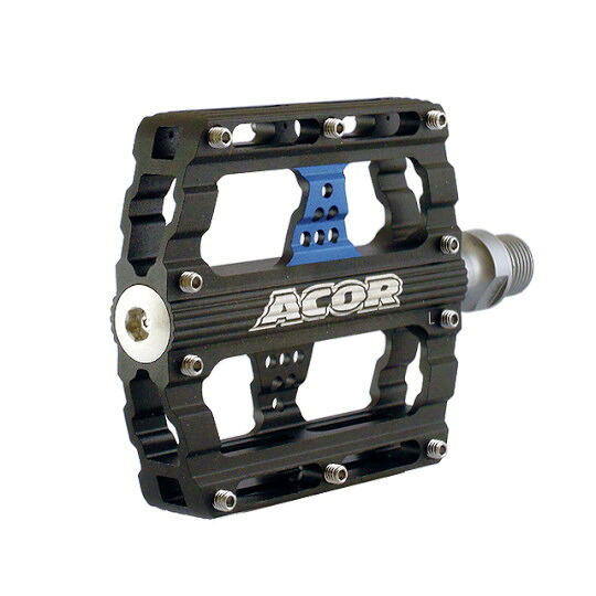 エイカー(ACOR) THIN FORMペダル ブラック/ブルー APD-2806 自転車 ペダル本体｜パーツダイレクト店