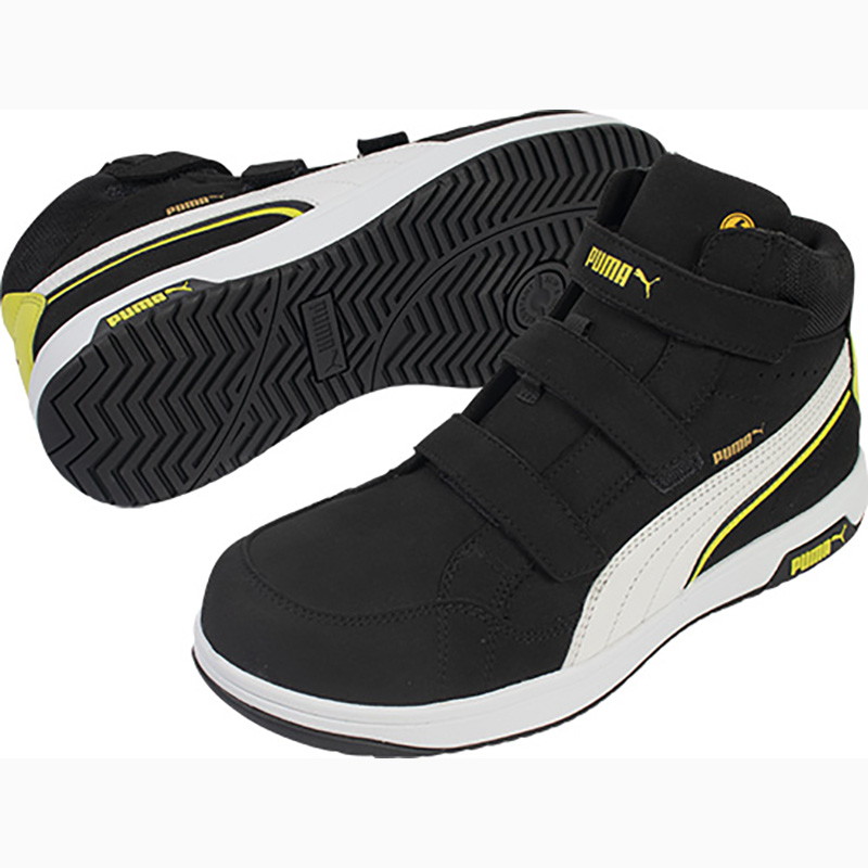 PUMA ヘリテイジ エアツイスト2.0 ブラック ミッド 24.0cm PUMA632030-240 作業 安全 保安 安全靴・作業靴・ワークシューズ