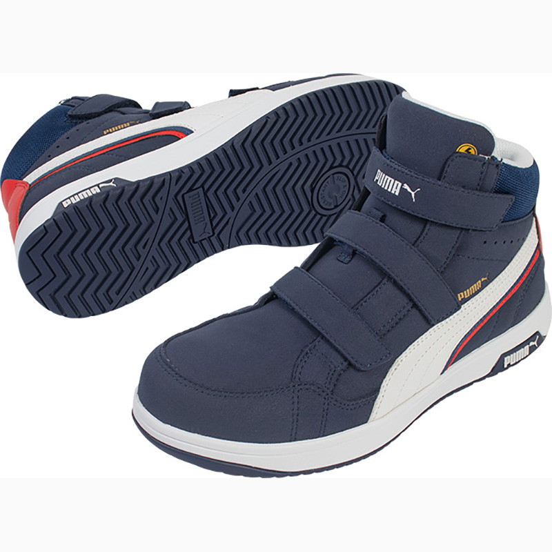 PUMA ヘリテイジ エアツイスト2.0 ネイビー ミッド 25.0cm PUMA632050-250 作業 安全 保安 安全靴・作業靴・ワークシューズ