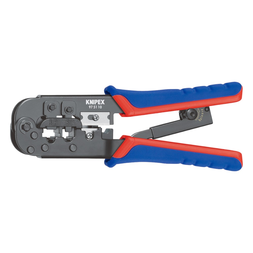 KNIPEX(クニペックス) 9751-10SB ウエスタンプラグ圧着ペンチ(6/8ピン)
