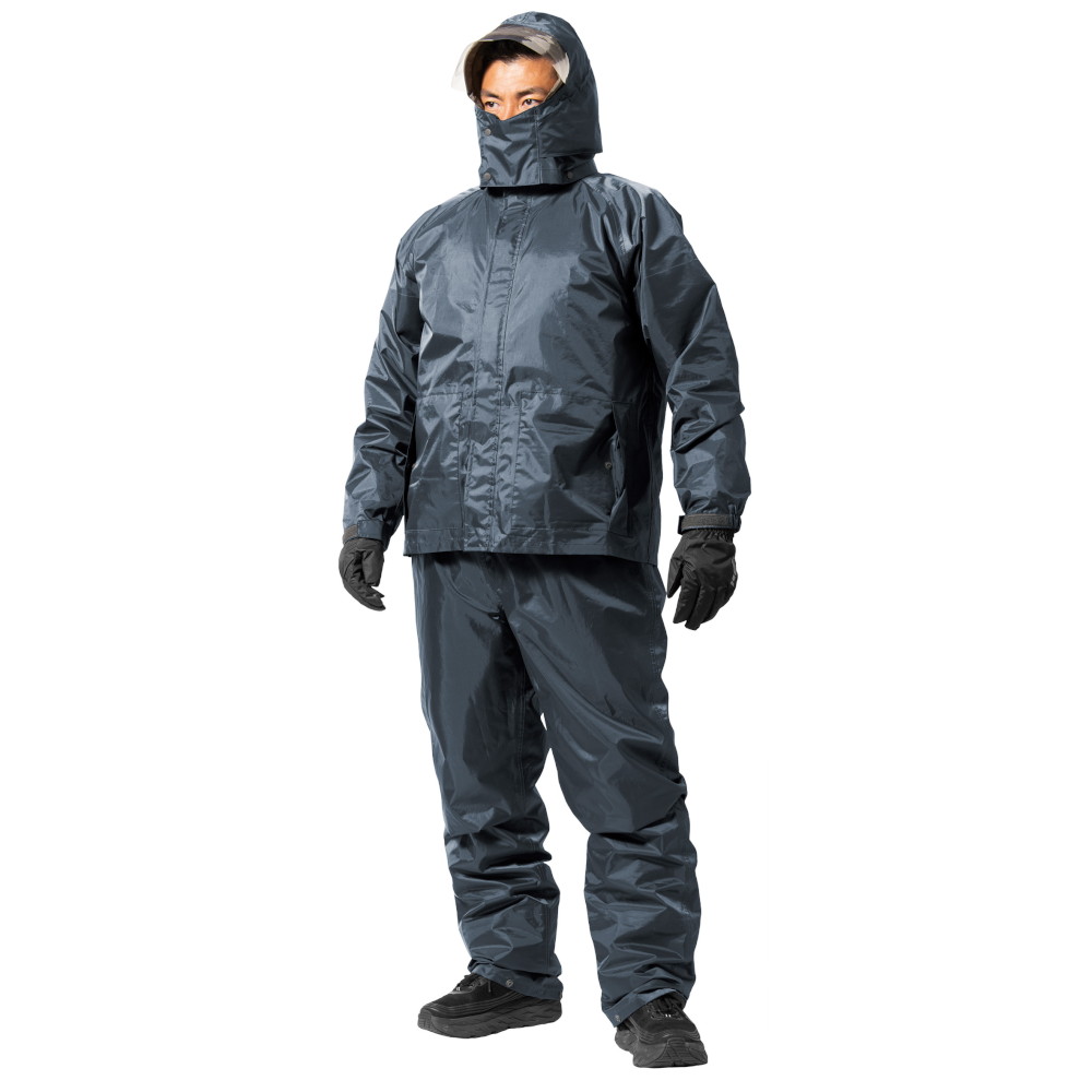 Makku(マック) AS-5160 デュアルフィットレインスーツ ネイビー EL バイク 雨具・レインウェア