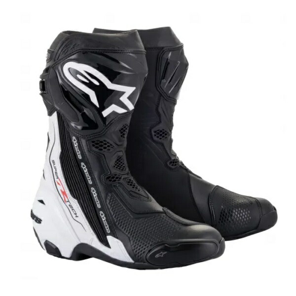 alpinestars SUPERTECH-R BOOT ブラック/ホワイト 40(25.5cm) バイク オンロードブーツ