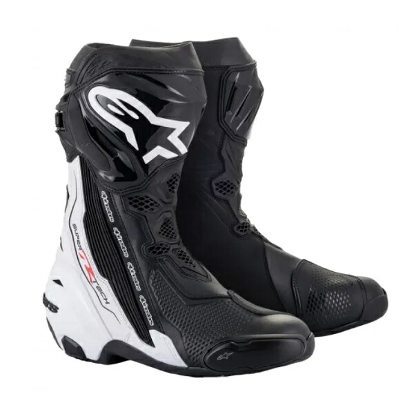 alpinestars SUPERTECH-R BOOT ブラック/ホワイト 41(26.0cm) バイク オンロードブーツ