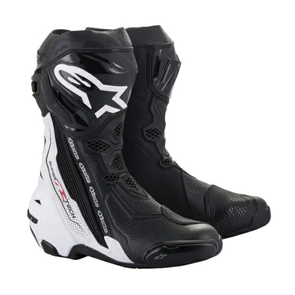alpinestars SUPERTECH-R VENTED BOOT ブラック/ホワイト 45(29.5cm) バイク オンロードブーツ