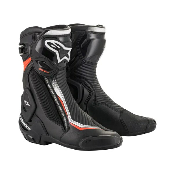 alpinestars SMX PLUS V2 BOOT ブラック/ホワイト/レッドフルオ 42(26.5cm) バイク オンロードブーツ
