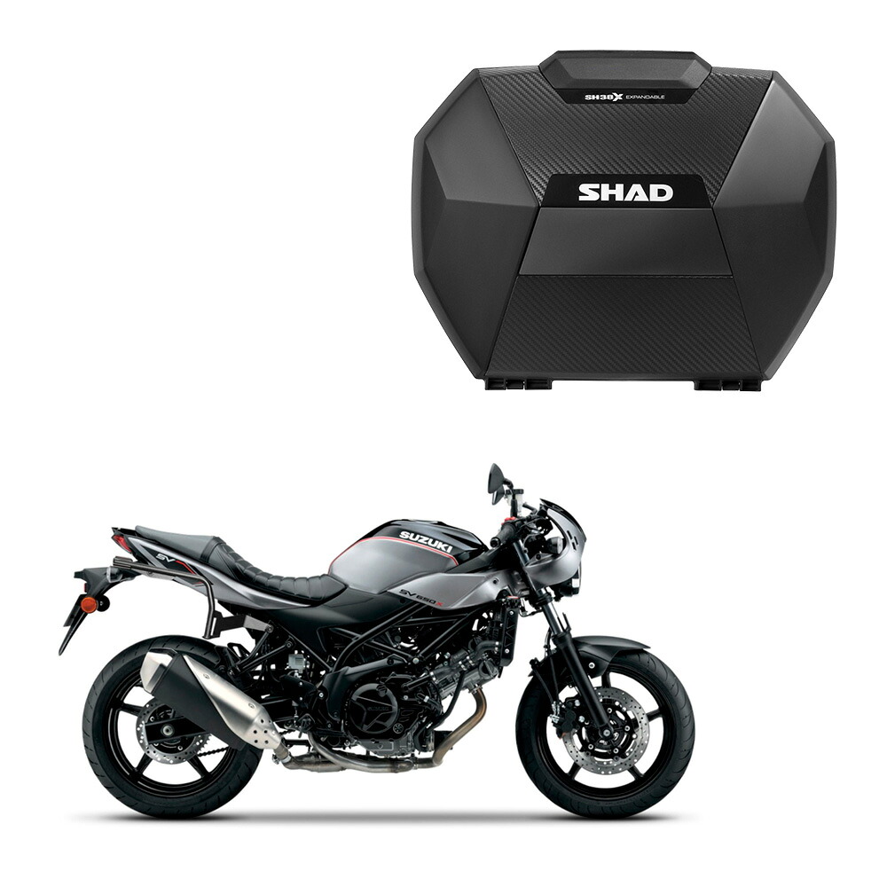 SHAD(シャッド) 【セット品】SH38X サイドケース カーボン+フィッティングキット SV650/X(16-25) バイク ステー|パーツダイレクト店
