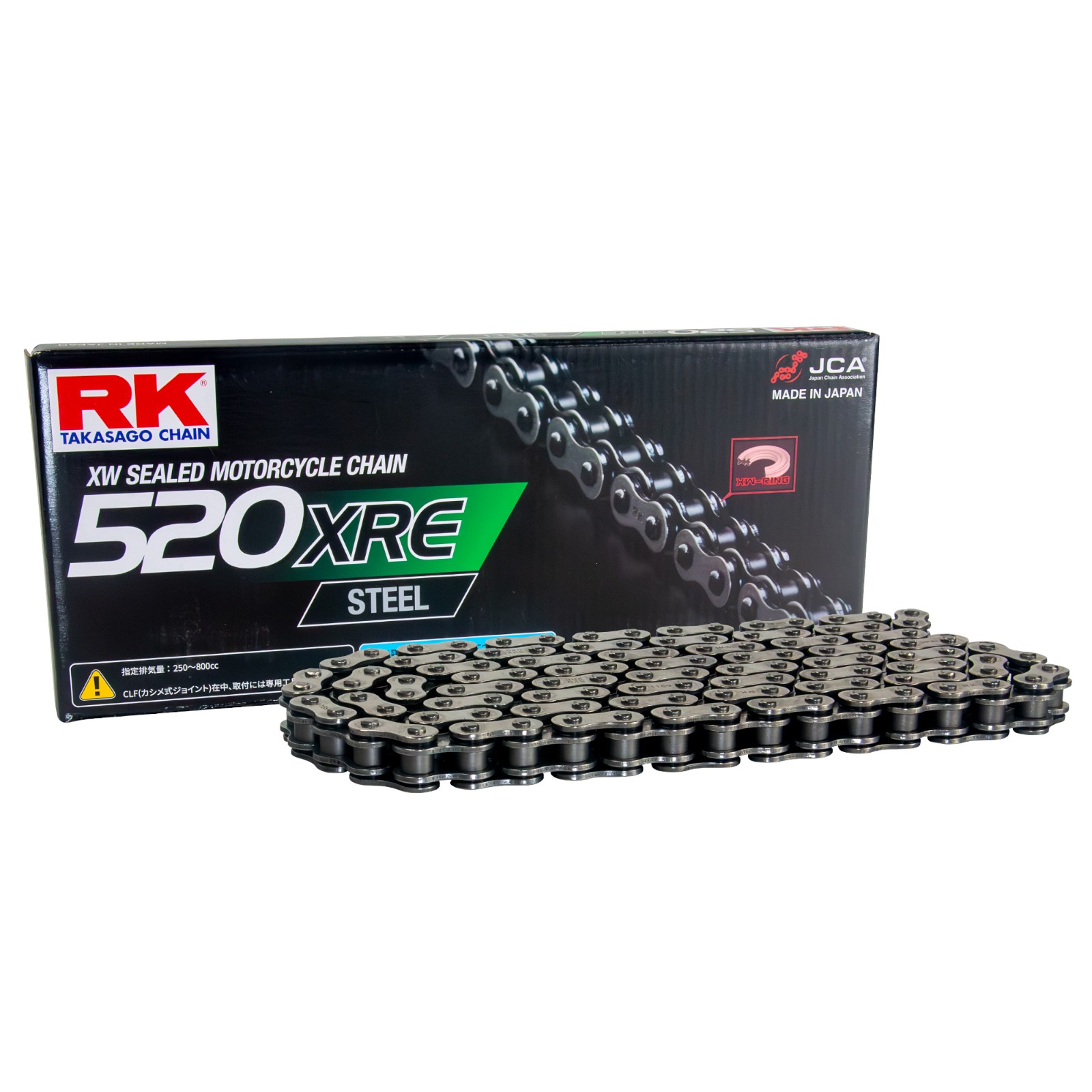 RK Japan XREシリーズ 520XRE-130L カシメタイプ スチール バイク チェーン