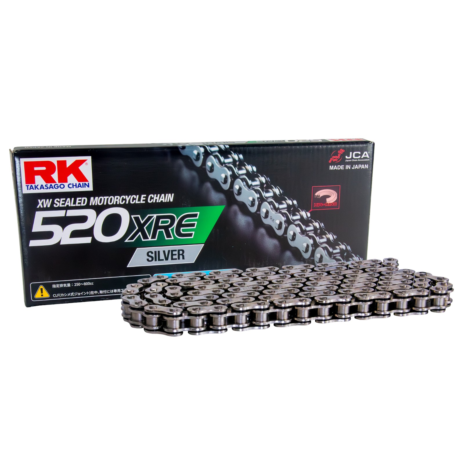 RK Japan XREシリーズ SV520XRE-100L カシメタイプ シルバー バイク チェーン