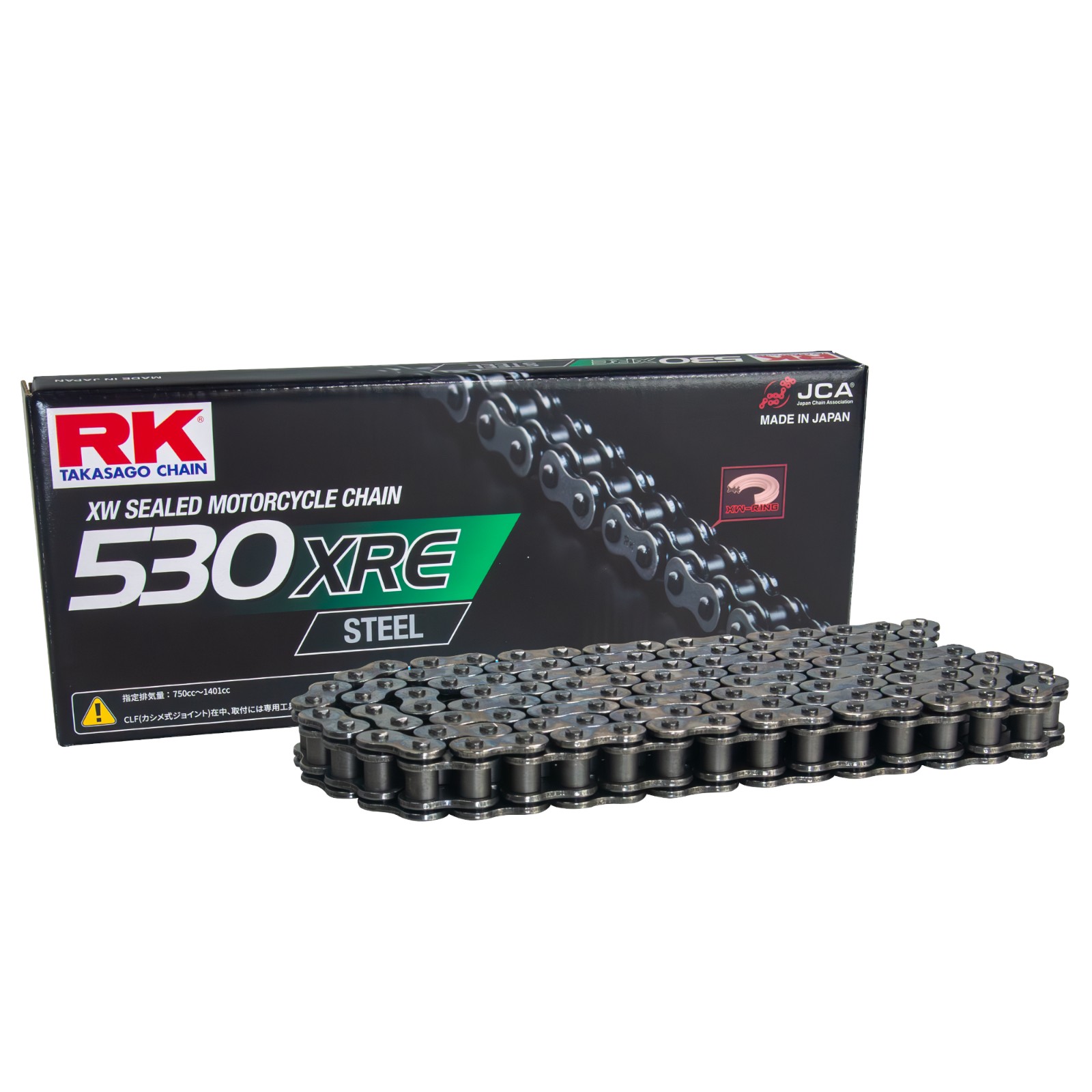 RK Japan XREシリーズ 530XRE-120L カシメタイプ スチール バイク チェーン