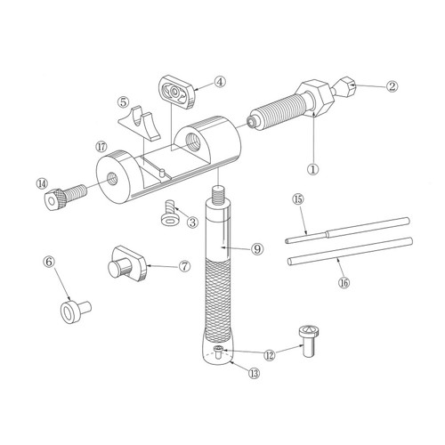 RK Japan 補修部品 RK90ツール (17) ボディ (台座本体) 駆動系整備 チェーンカッター・圧入・カシメ|パーツダイレクト店