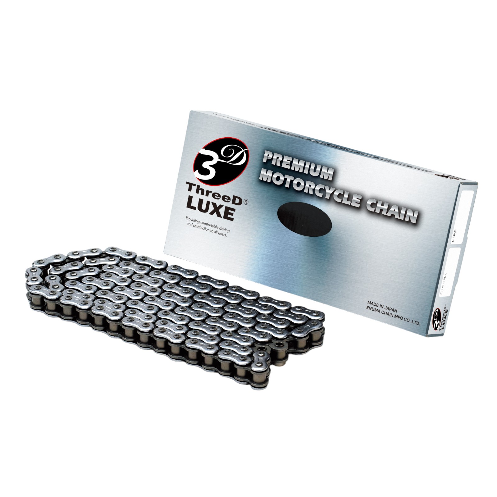 EKチェーン(江沼チェーン) ThreeD LUXEシリーズ 530L-150L シルバー MLJ(カシメジョイント) 530L(CR)-150L-MLJ バイク チェーン