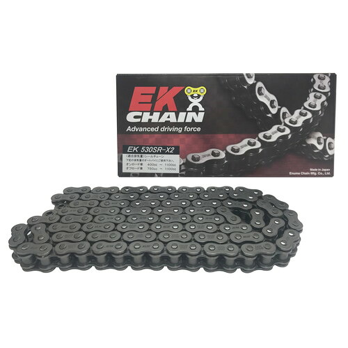 EKチェーン(江沼チェーン) SRXシリーズ 530SRX2-146L スチール MLJ(カシメジョイント) 530SRX2-146L-MLJ バイク チェーン|パーツダイレクト店