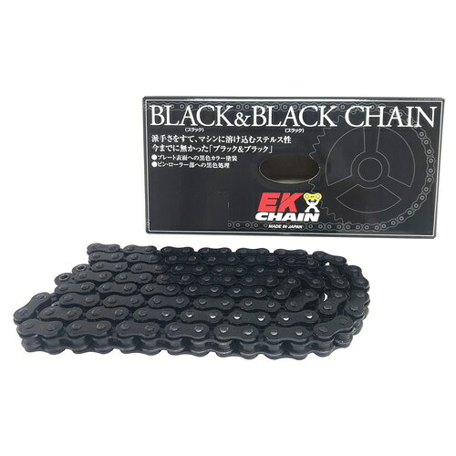 EKチェーン(江沼チェーン) SRXシリーズ 420SRX-136L ブラック/ブラック SKJ(セミプレスクリップジョイント) 420SRX(BK/BK)-136L-SKJ バイク チェーン