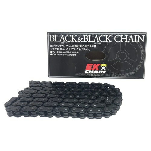 EKチェーン(江沼チェーン) SRXシリーズ 420SRX-144L ブラック/ブラック SKJ(セミプレスクリップジョイント) 420SRX(BK/BK)-144L-SKJ バイク チェーン