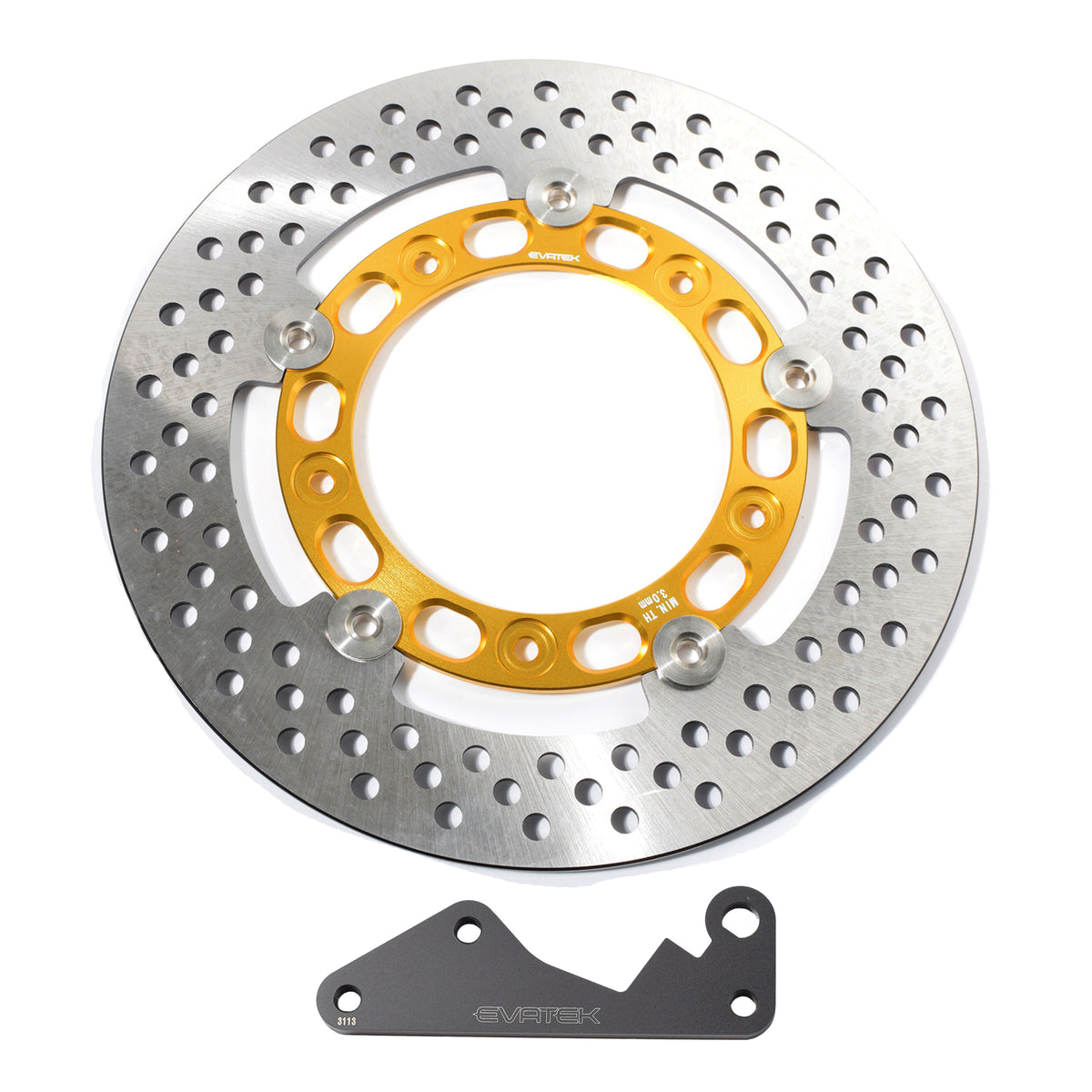 EVATEK(エヴァテック) フロントブレーキ245mmディスクキット ゴールド スーパーカブC125 EVT-3113-GD バイク ディスクローター|パーツダイレクト店