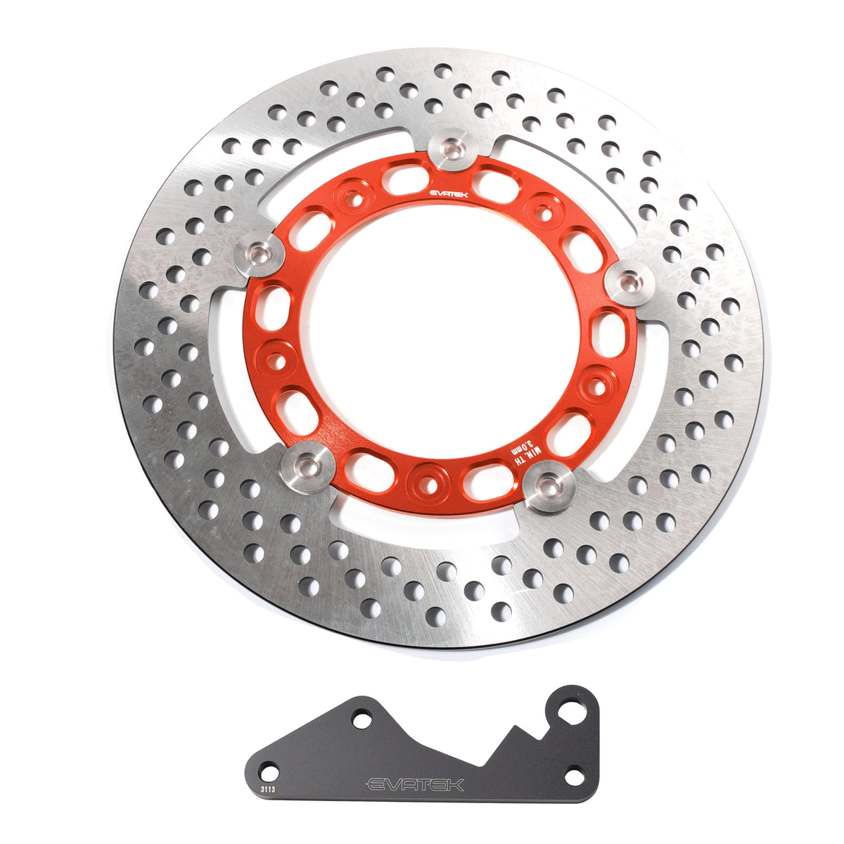 EVATEK(エヴァテック) フロントブレーキ245mmディスクキット レッド スーパーカブC125 EVT-3113-RD バイク ディスクローター