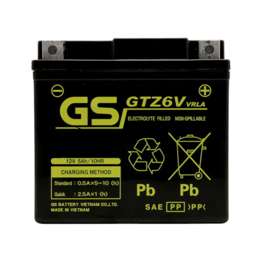 GS Battery Vietnam GTZ6V (YTZ6V互換)(液入充電済) 070Y56 バイク 密閉型MFバッテリー