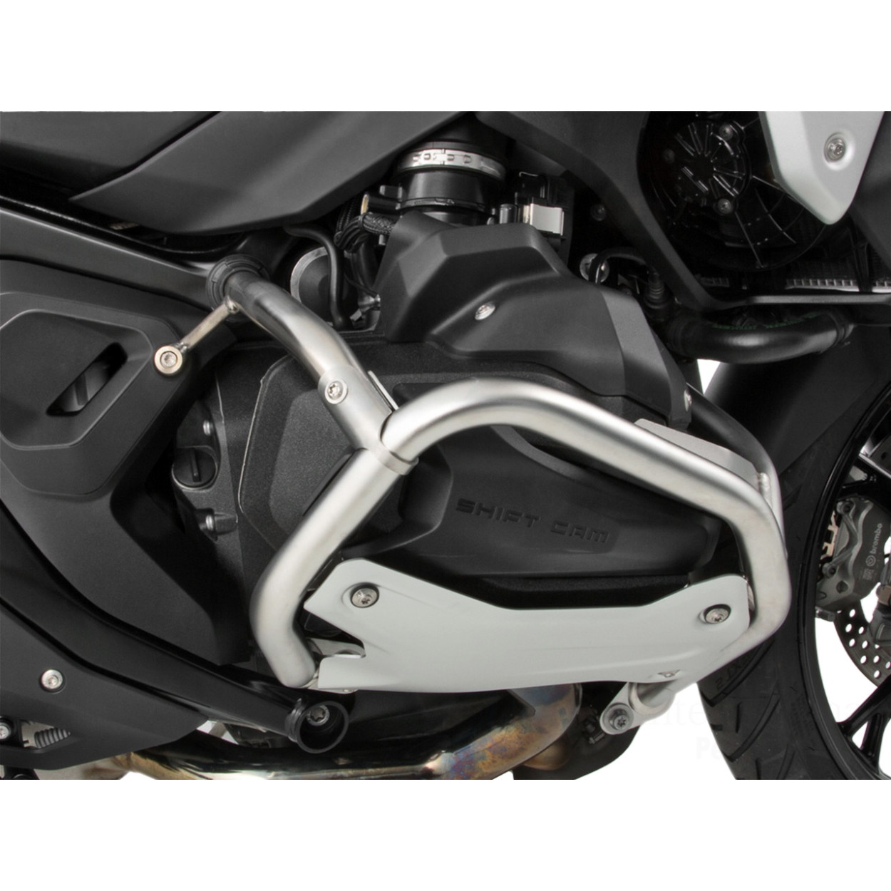 Wunderlich(ワンダーリッヒ) 強化ブレースバー for 純正エンジンガード ステンレス W13224-000 バイク｜パーツダイレクト店