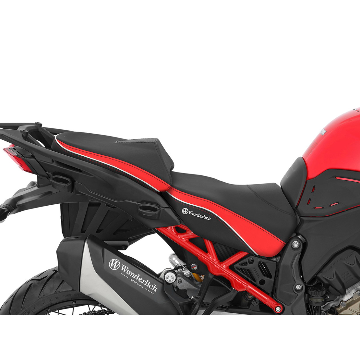 Wunderlich(ワンダーリッヒ) ライダーシート Active Confort EU標準高 ブラック/レッド W71100-003 バイク 外装