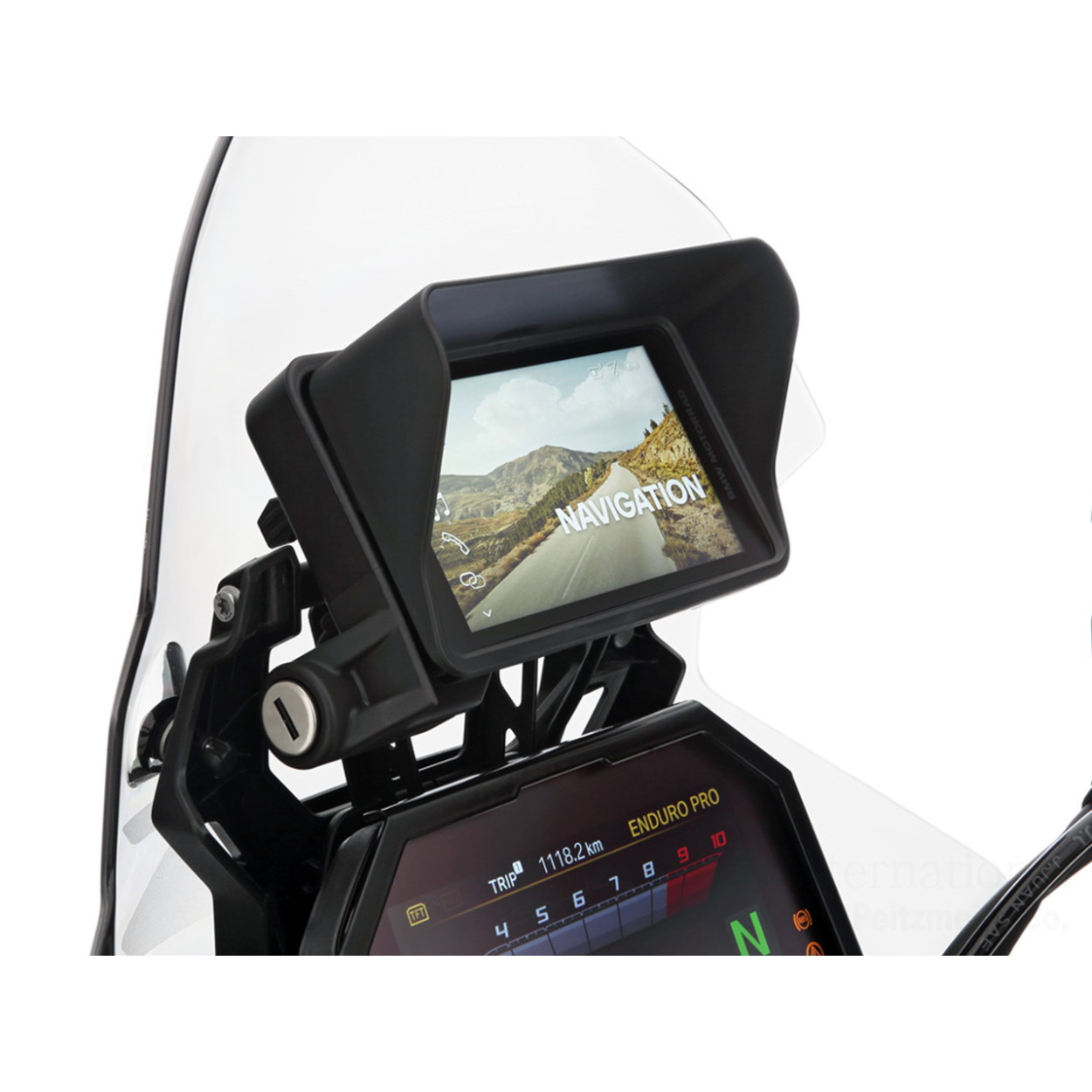 Wunderlich(ワンダーリッヒ) ナビバイザー for BMW Navigator ConnectedRide W21070-402 バイク 外装 風防・ウインドシールド・スクリーン