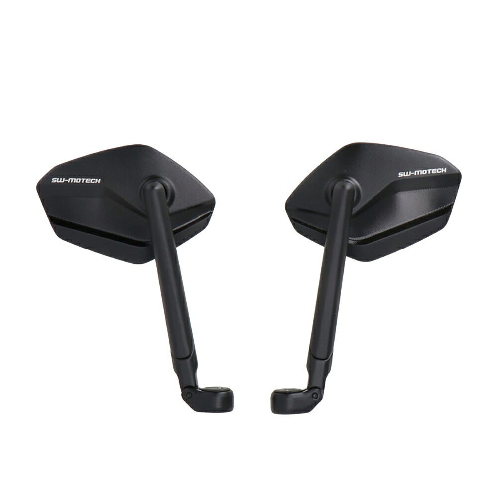 SW-MOTECH SPORT ミラー セット ショート/ハイタイプ M10×P1.25(正ネジ/逆ネジ) ブラック MIR0085010201 バイク