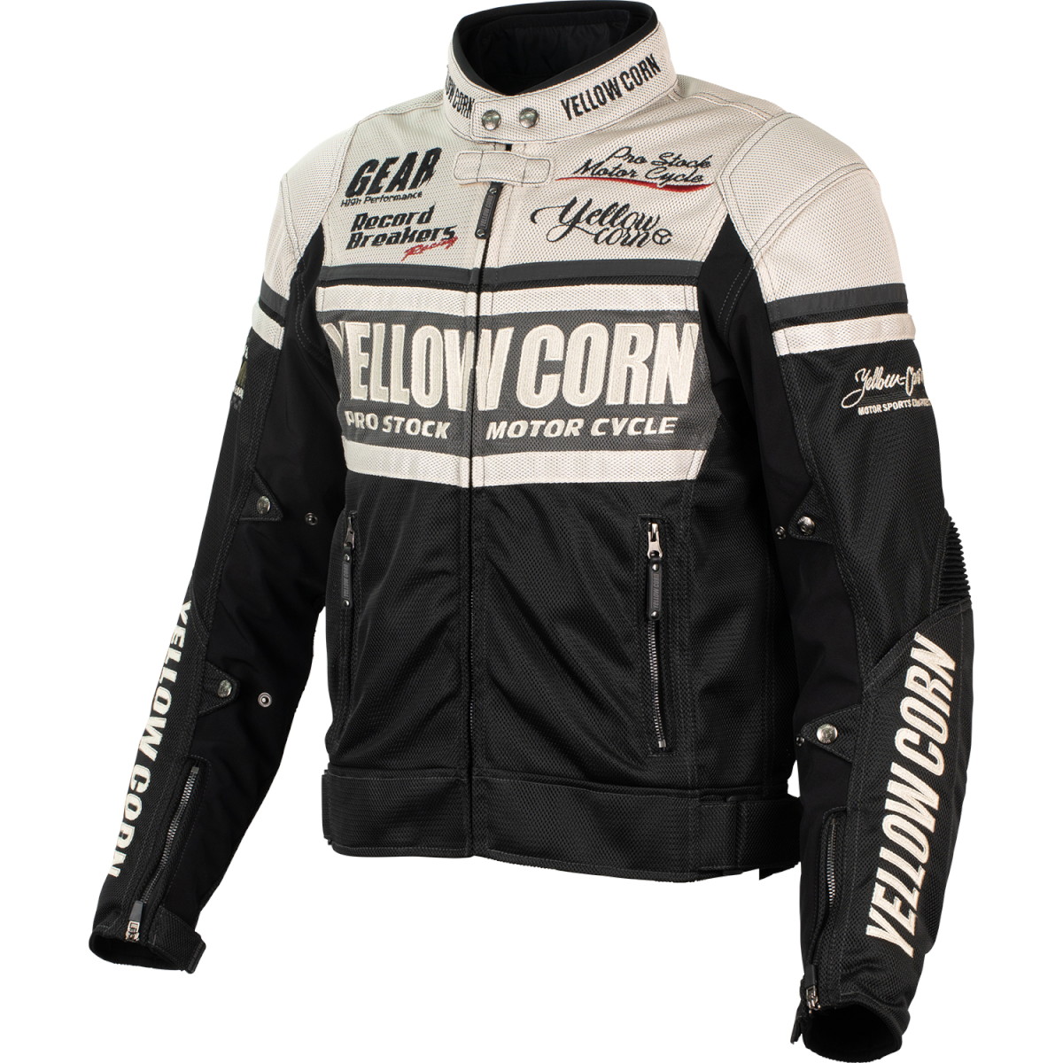 YeLLOWCORN BB-5104 メッシュジャケット アイボリー L バイク