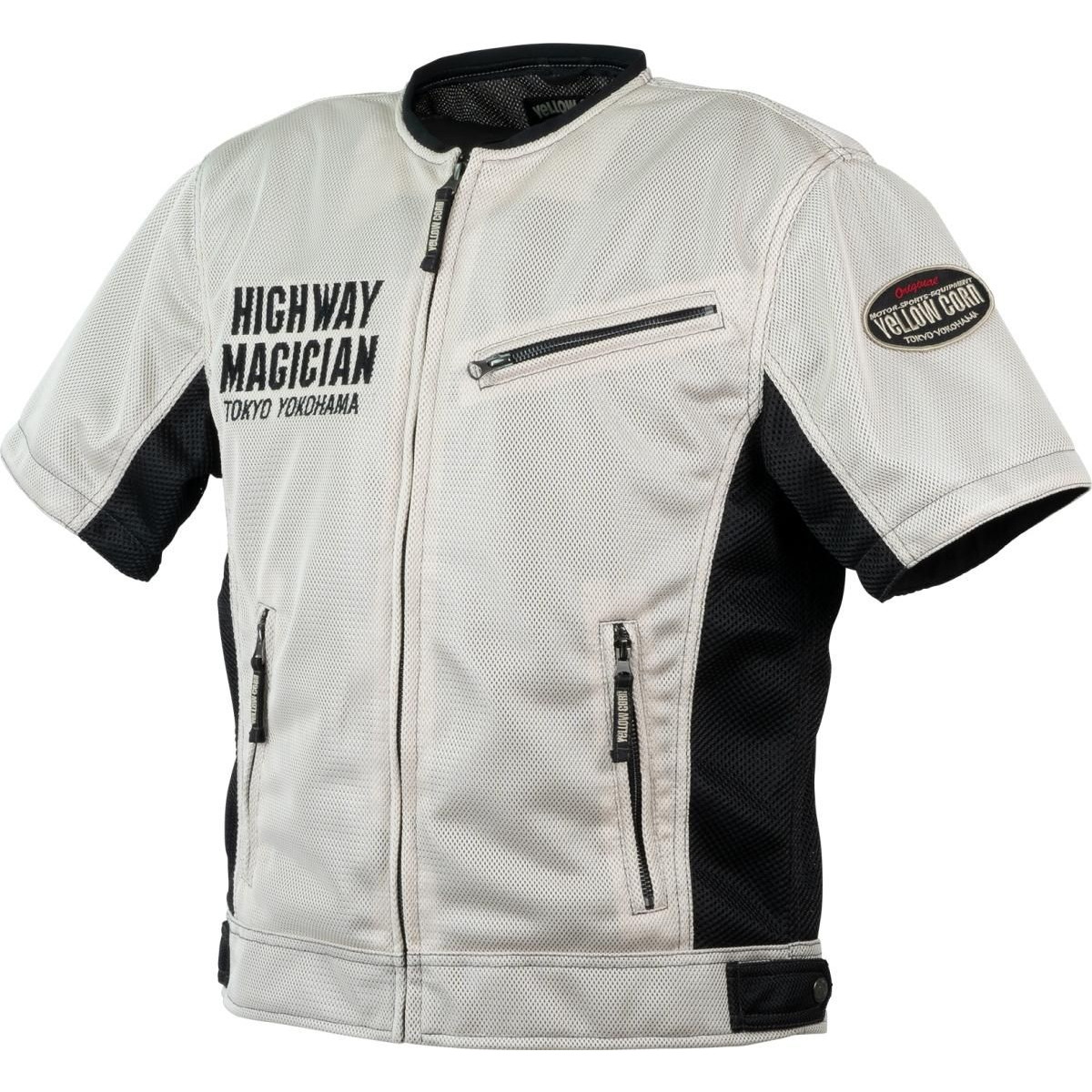 YeLLOWCORN YMT-010 プロテクトメッシュTシャツ アイボリー 3L バイク アンダー・インナーウェア