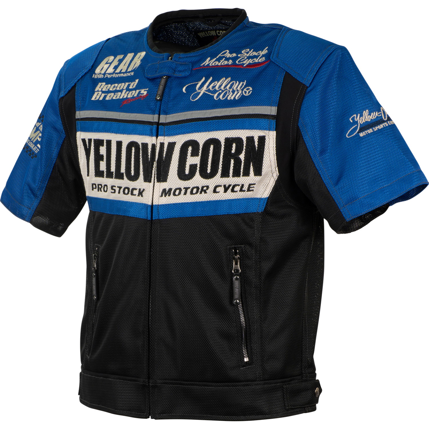 YeLLOWCORN YMT-007 プロテクトメッシュTシャツ ブルー M バイク アンダー・インナーウェア