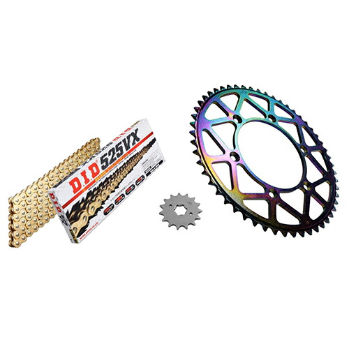 ADVANTAGE XAM&DID ドライブチェーン&前後スプロケットキット(タフライトスチール) ゴールド XTH006-G バイク 駆動系セット 24,359円