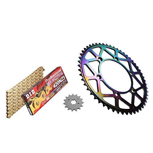 ADVANTAGE XAM&DID ドライブチェーン&前後スプロケットキット(タフライトスチール) ゴールド XTH028-G バイク 駆動系セット