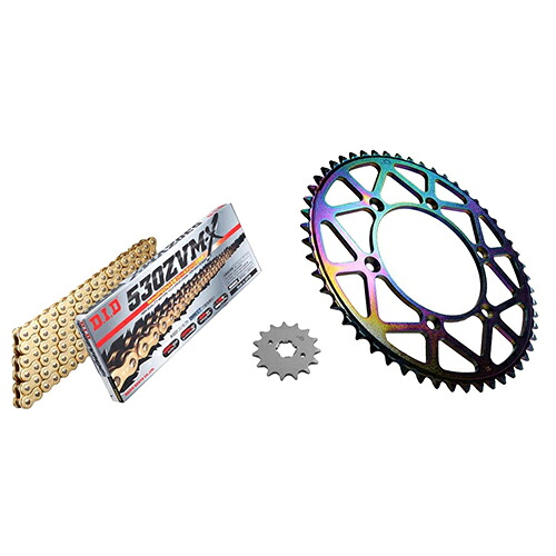 ADVANTAGE XAM&DID ドライブチェーン&前後スプロケットキット(タフライトスチール) ゴールド XTS006-G バイク 駆動系セット