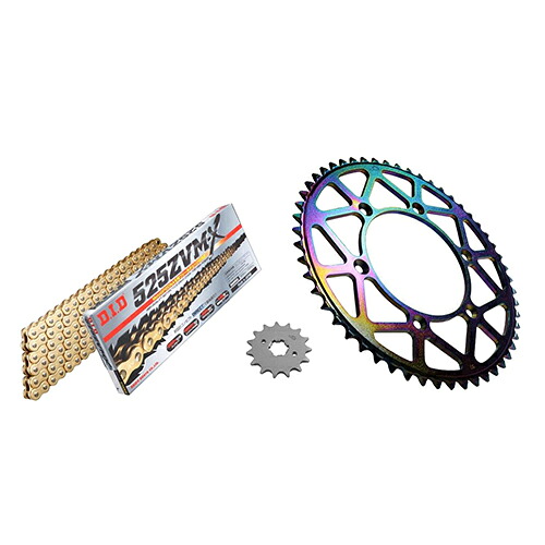ADVANTAGE XAM&DID ドライブチェーン&前後スプロケットキット(タフライトスチール) ゴールド XTS011-G バイク 駆動系セット