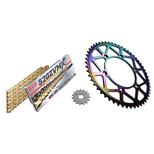 ADVANTAGE XAM&DID ドライブチェーン&前後スプロケットキット(タフライトスチール) ゴールド XTS025-G バイク 駆動系セット