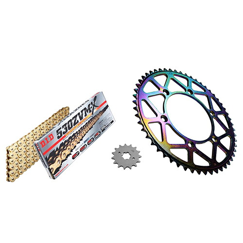 ADVANTAGE XAM&DID ドライブチェーン&前後スプロケットキット(タフライトスチール) ゴールド XTK027-G バイク 駆動系セット