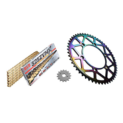 ADVANTAGE XAM&DID ドライブチェーン&前後スプロケットキット(タフライトスチール) ゴールド XTK036-G バイク 駆動系セット