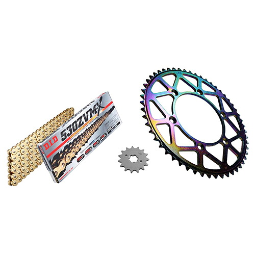 ADVANTAGE XAM&DID ドライブチェーン&前後スプロケットキット(タフライトスチール) ゴールド XTK041-G バイク 駆動系セット