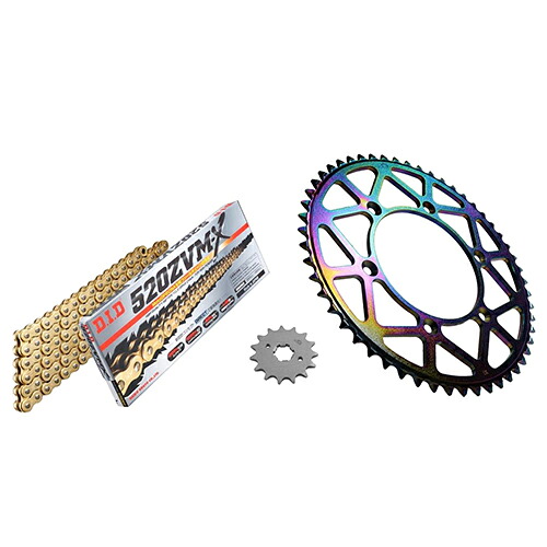 ADVANTAGE XAM&DID ドライブチェーン&前後スプロケットキット(タフライトスチール) ゴールド XTK051-G バイク 駆動系セット