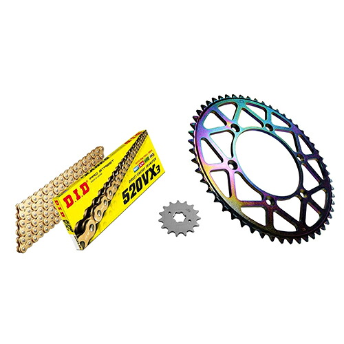 ADVANTAGE XAM&DID ドライブチェーン&前後スプロケットキット(タフライトスチール) ゴールド XTK060-G バイク 駆動系セット｜パーツダイレクト店