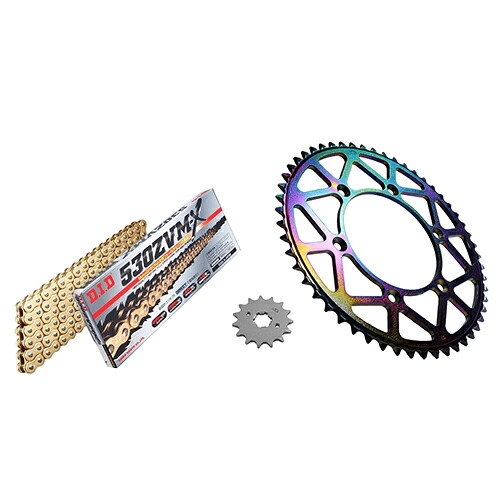 ADVANTAGE XAM&DID ドライブチェーン&前後スプロケットキット(タフライトスチール) ゴールド XTK068-G バイク 駆動系セット
