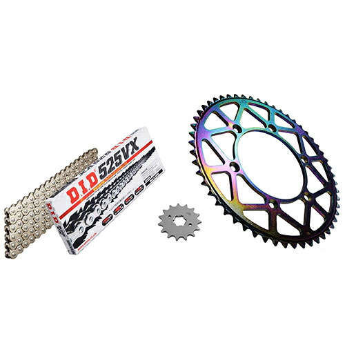 ADVANTAGE XAM&DID ドライブチェーン&前後スプロケットキット(タフライトスチール) シルバー XTH007-S バイク 駆動系セット