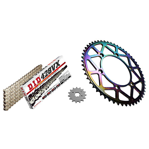 ADVANTAGE XAM&DID ドライブチェーン&前後スプロケットキット(タフライトスチール) シルバー XTY001-S バイク 駆動系セット｜パーツダイレクト店