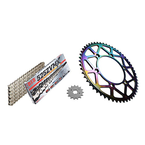 ADVANTAGE XAM&DID ドライブチェーン&前後スプロケットキット(タフライトスチール) シルバー XTY009-S バイク 駆動系セット