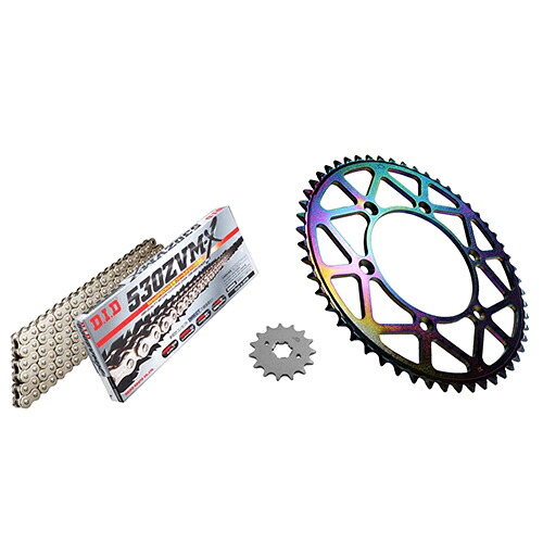 ADVANTAGE XAM&DID ドライブチェーン&前後スプロケットキット(タフライトスチール) シルバー XTS009-S バイク 駆動系セット
