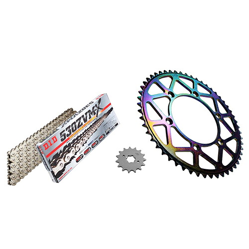 ADVANTAGE XAM&DID ドライブチェーン&前後スプロケットキット(タフライトスチール) シルバー XTS009-3S バイク 駆動系セット