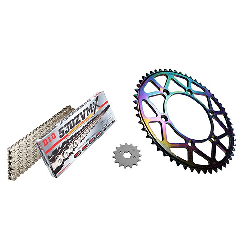 ADVANTAGE XAM&DID ドライブチェーン&前後スプロケットキット(タフライトスチール) シルバー XTS014-S バイク 駆動系セット