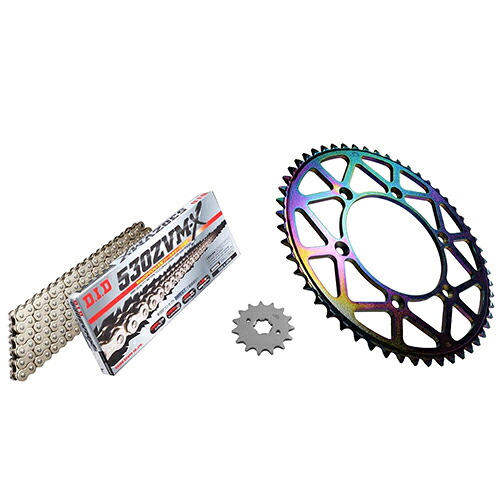 ADVANTAGE XAM&DID ドライブチェーン&前後スプロケットキット(タフライトスチール) シルバー XTS015-S バイク 駆動系セット